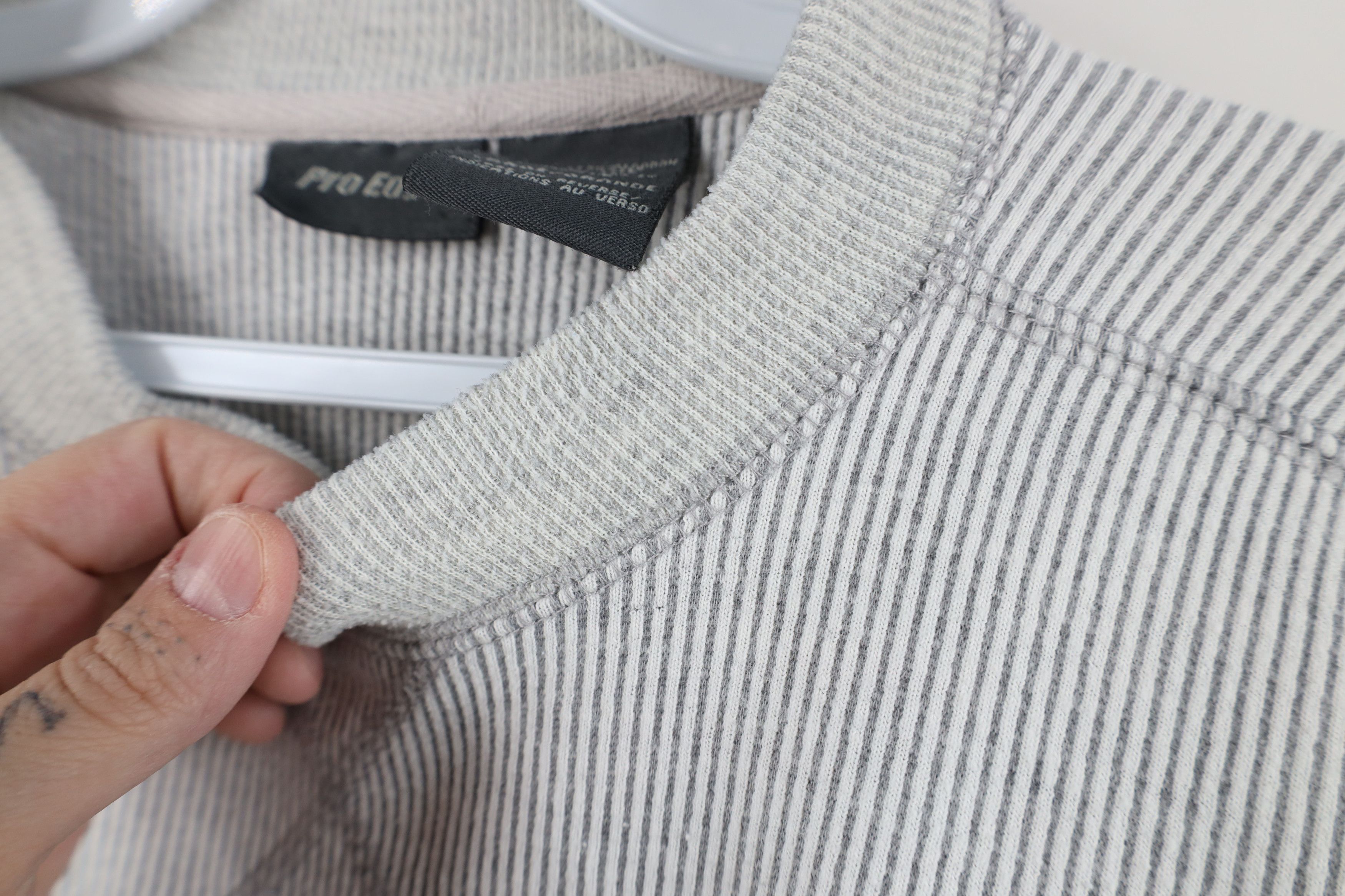 Vintage Vintage 90s State University Ribbed Knit Sweatshirt Gray Size US L / EU 52-54 / 3 - 7 Thumbnail