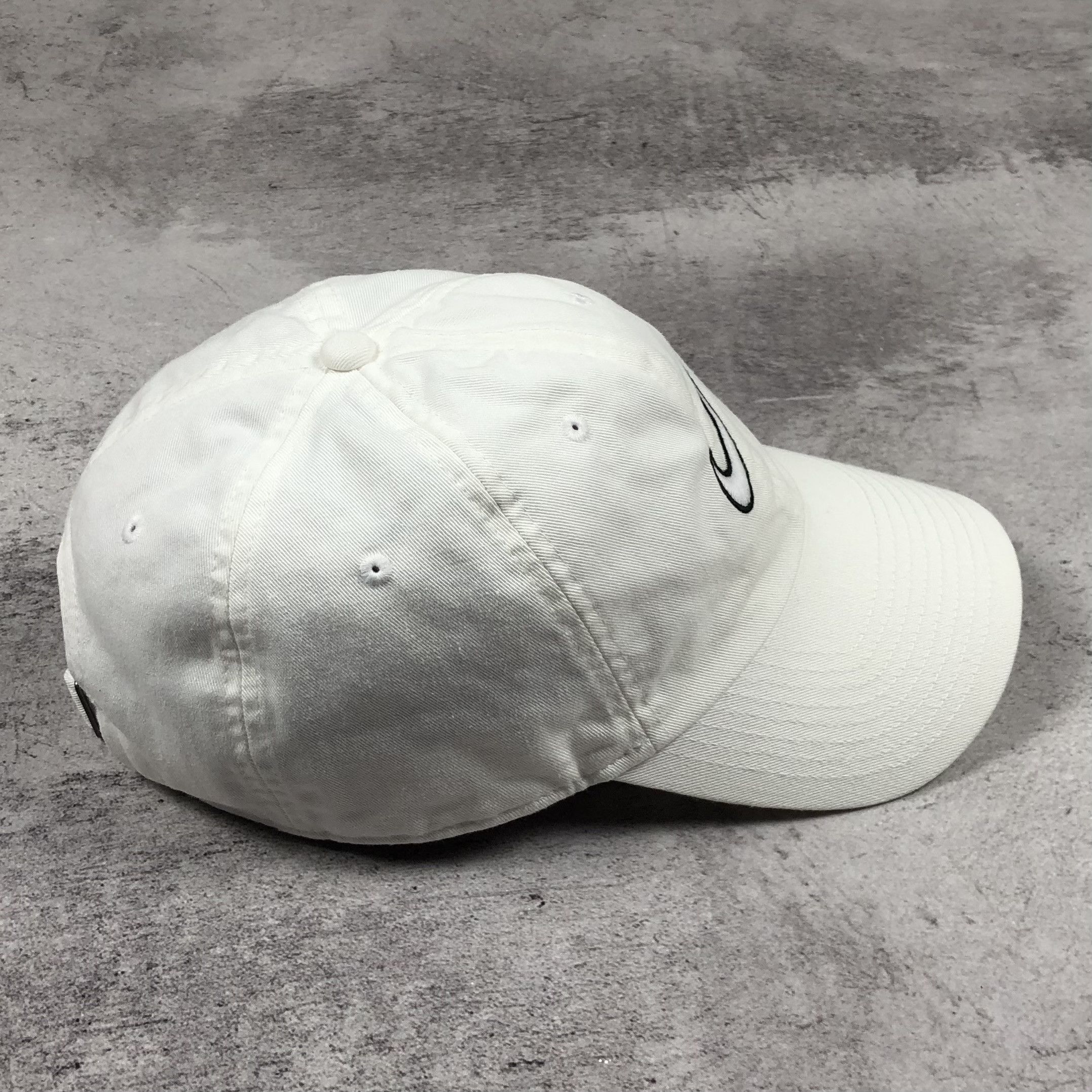 Nike Y2K Nike Swoosh Logo White Cap Size ONE SIZE - 6 Thumbnail