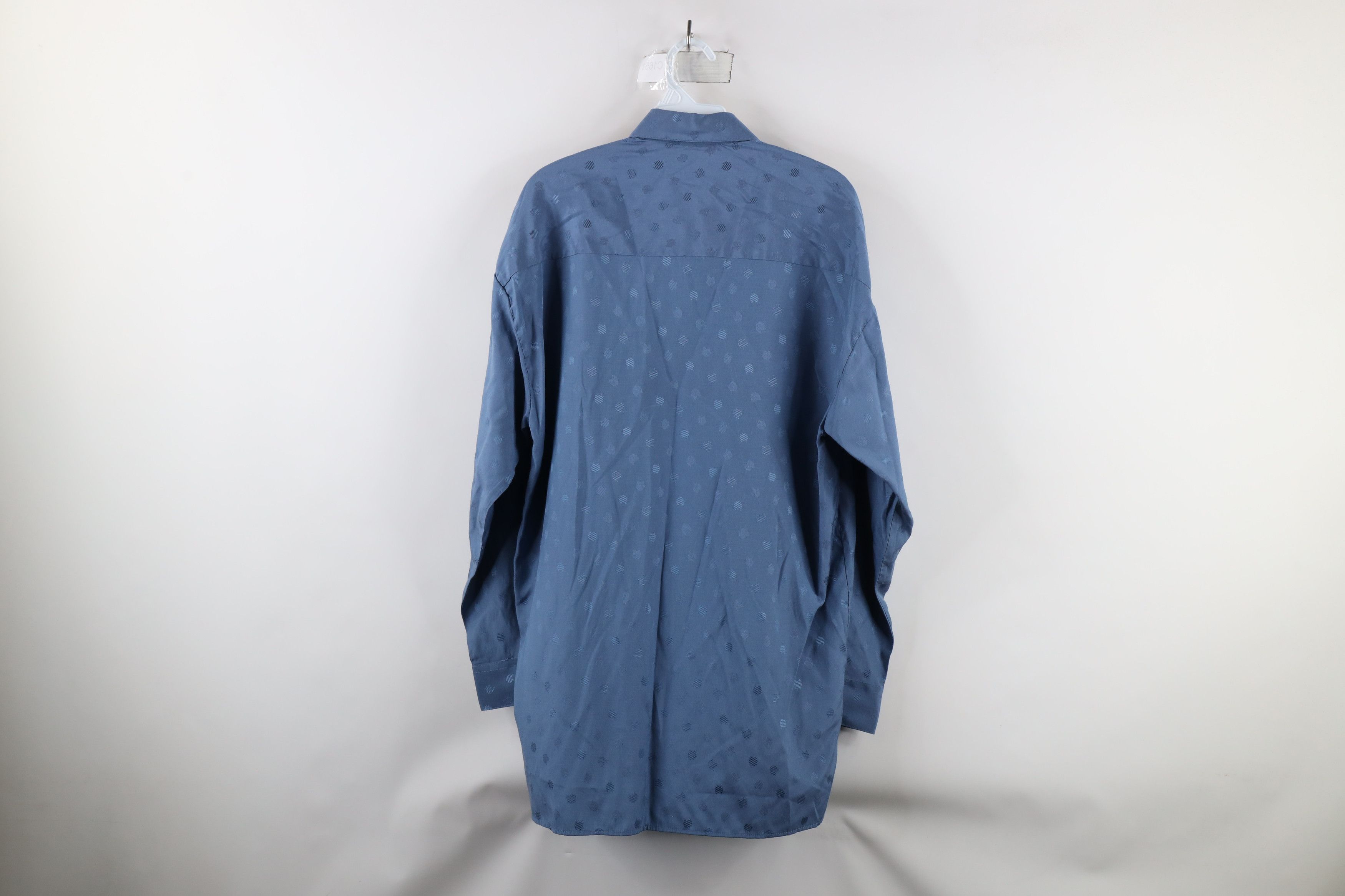 Vintage Vintage 90s Streetwear Geometric Collared Button Shirt Blue Size US M / EU 48-50 / 2 - 8 Thumbnail