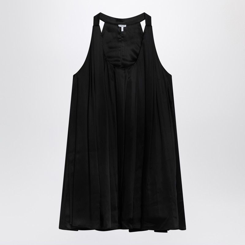 Loewe Loewe Black Viscose Trapeze Mini Dress Size S / US 4 / IT 40 - 1 Thumbnail