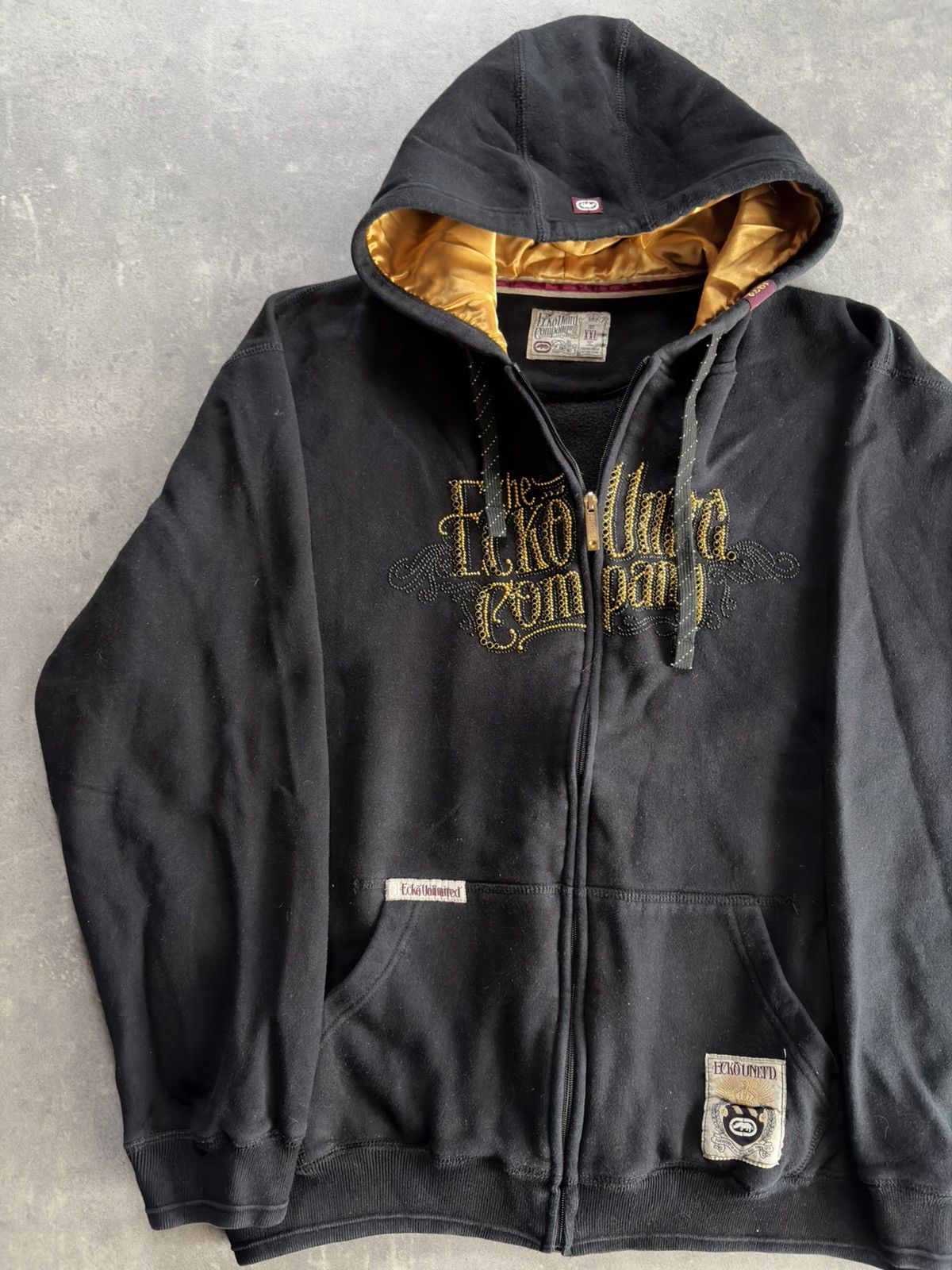 Ecko Unltd. Ecko Unlimited Studded Logo Baggy Zip Hoodie XXL Size US XXL / EU 58 / 5 - 3 Thumbnail