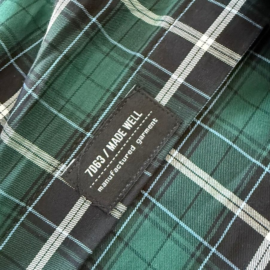 7Diamonds NWT 7 Diamonds Green Plaid Striped Cotton Button Down Shirt Size US L / EU 52-54 / 3 - 4 Thumbnail