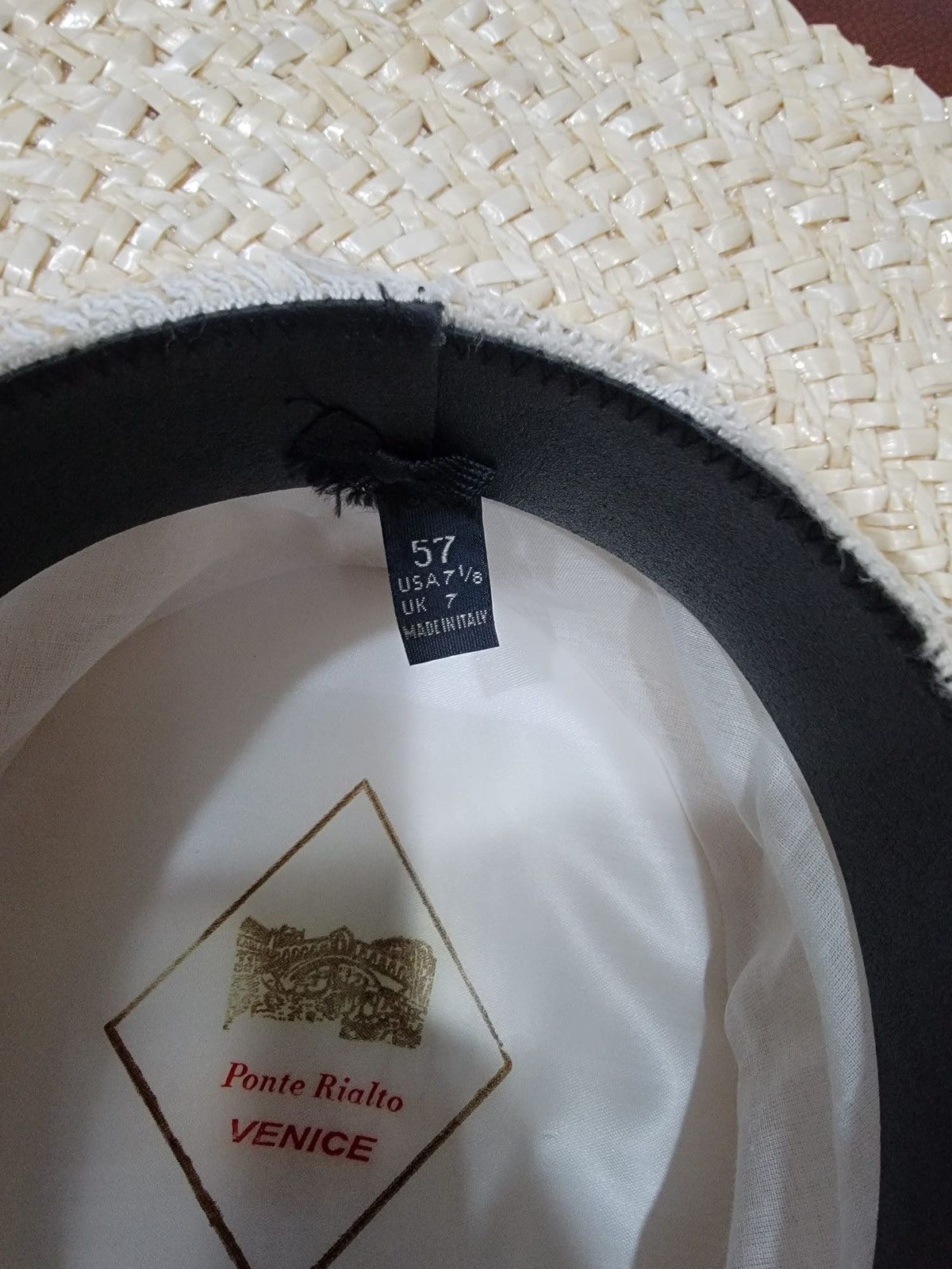 Other Italian Straw Skimmer Hat Size ONE SIZE - 9 Thumbnail