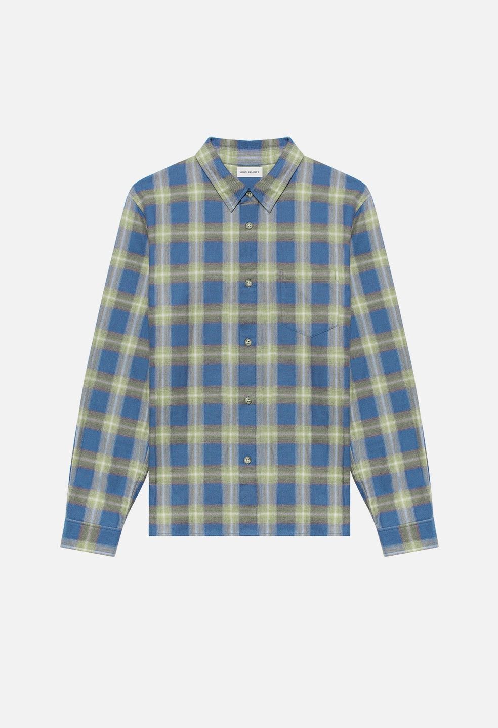 🔥450$ John Elliott Cotton Straight Hem Horizon Flannel Shirt