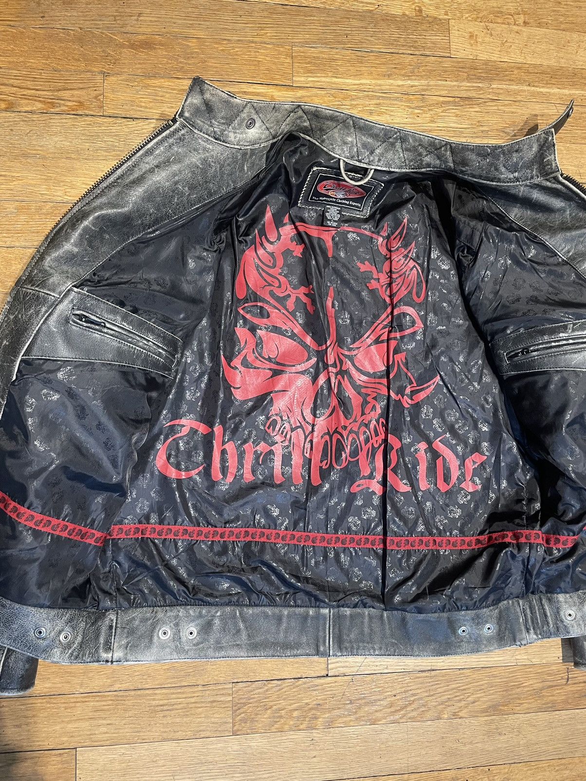 Vintage leather moto jacket Size US L / EU 52-54 / 3 - 3 Thumbnail