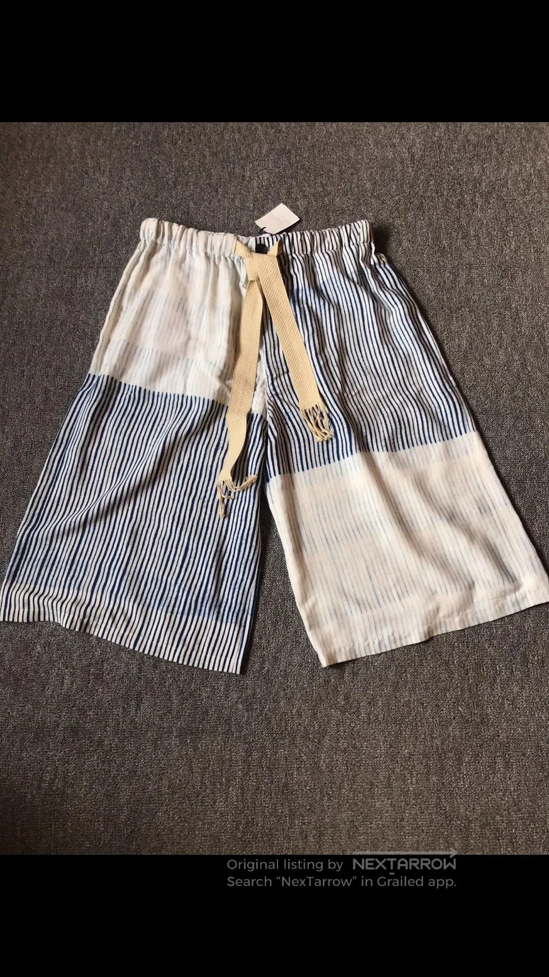 Loewe Loewe Blue White Striped Daisy Shorts. Size 39" - 1 Thumbnail