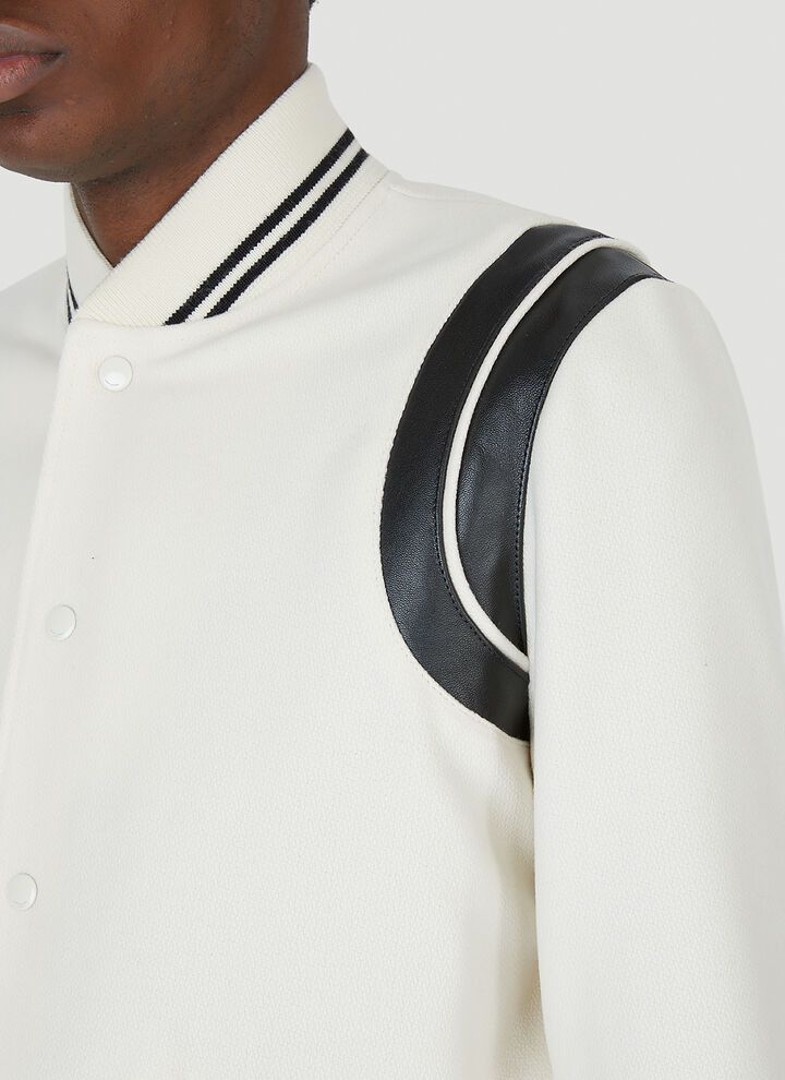 Saint Laurent Paris o1tp1o1224 Teddy Jacket In Wool in White Size US L / EU 52-54 / 3 - 5 Thumbnail