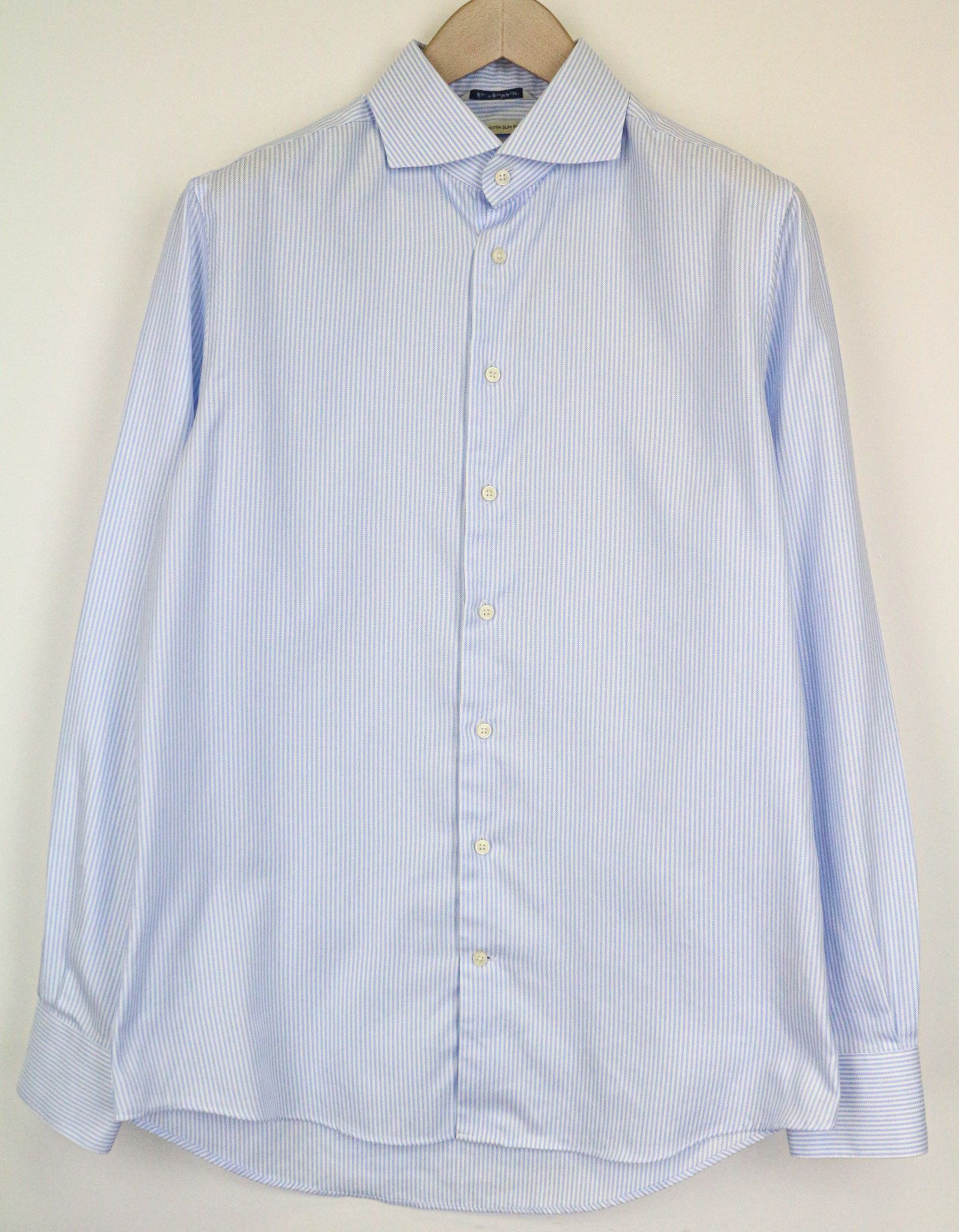 Suitsupply 41/16 Blue Cotton Extra Slim Try On Shirt 76427 Size 42R - 1 Thumbnail
