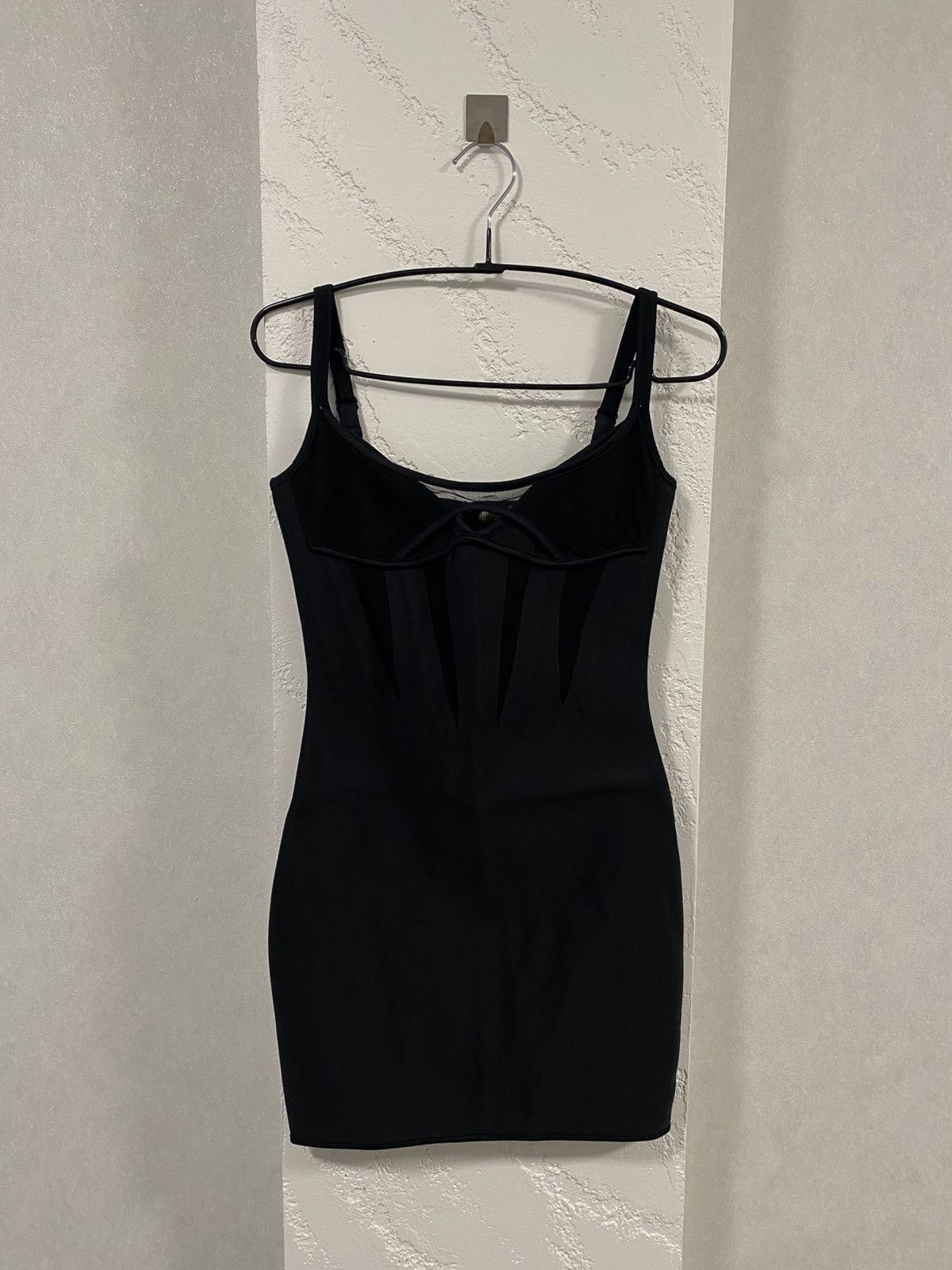 H&M 🖤 Mugler x H&M Black Corset Mini Dress Size XS / US 0-2 / IT 36-38 - 2 Thumbnail