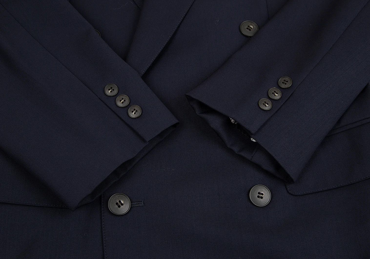 Jean Paul Gaultier Wool Peak Lapel Double Jacket in Navy, Size M Size US M / EU 48-50 / 2 - 9 Thumbnail