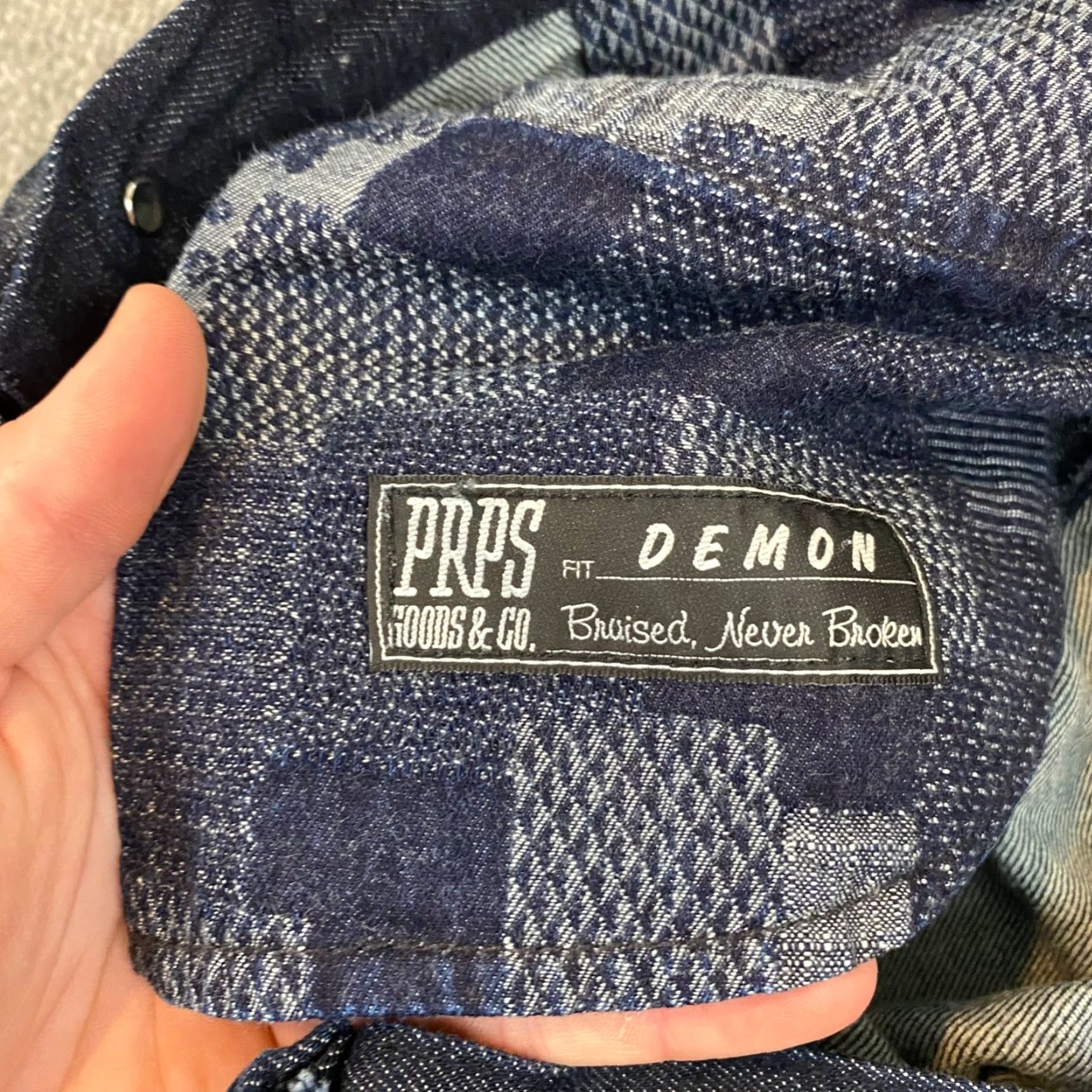Prps PRPS Demon Jeans Mens 34x26 Blue Dark Wash Denim Pants Button Fly 5-Pocket Regular Size US 34 / EU 50 - 3 Thumbnail