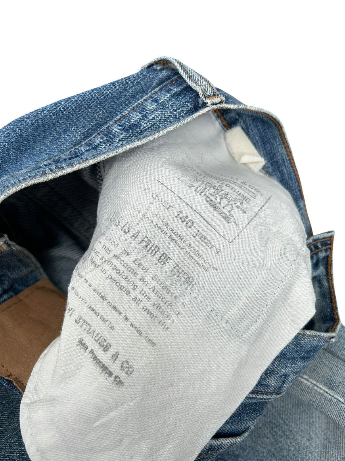 Kapital Vintage Levis Big E Selvedge Distressed Denim Jeans Size US 28 / EU 44 - 8 Thumbnail