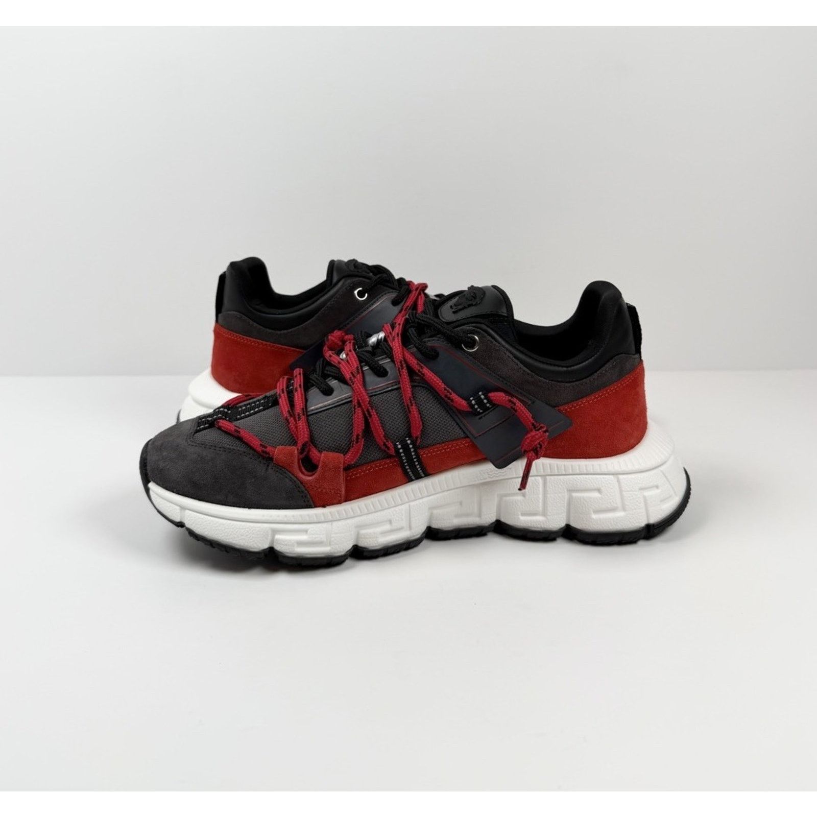 Versace Size 46EU/13US - Versace Trigreca Black Red Sneakers NEW! Size US 13 / EU 46 - 8 Thumbnail