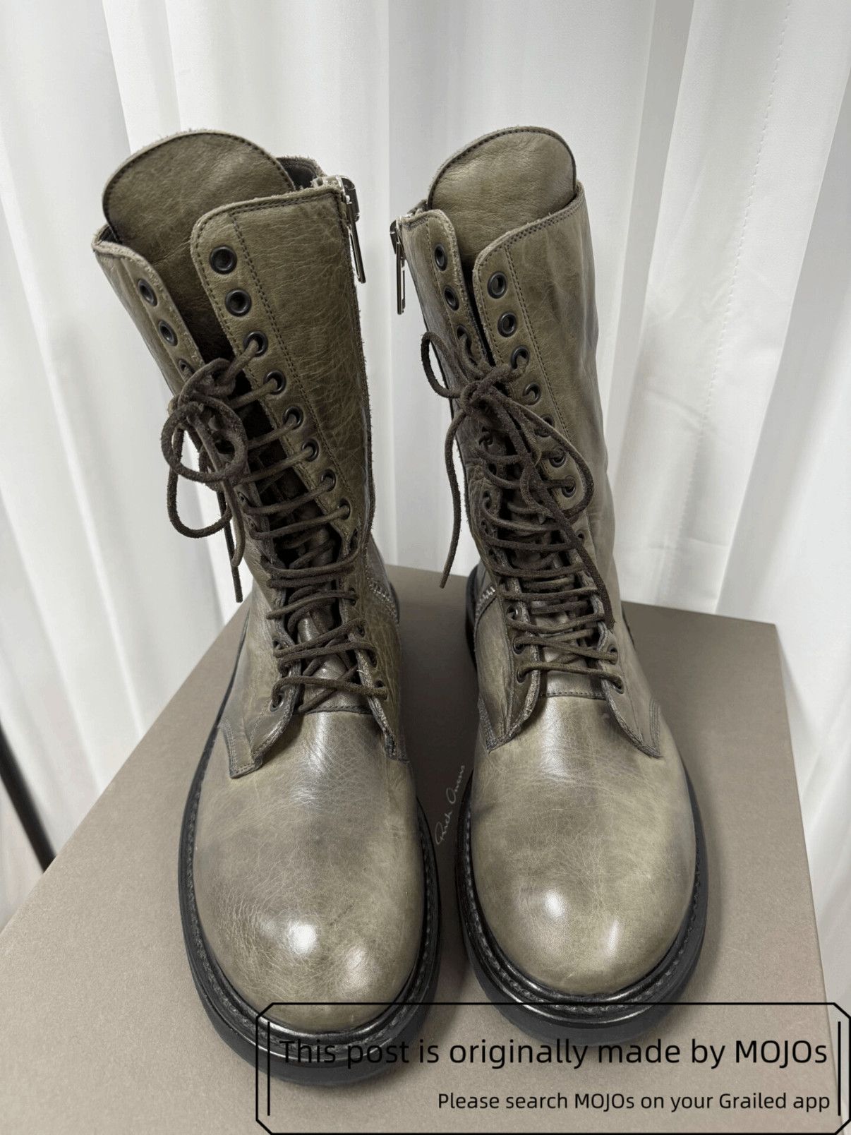 Rick Owens Sz 41 Rick Owens Combat Boots mojos18121626 Size US 8 / EU 41 - 2 Thumbnail