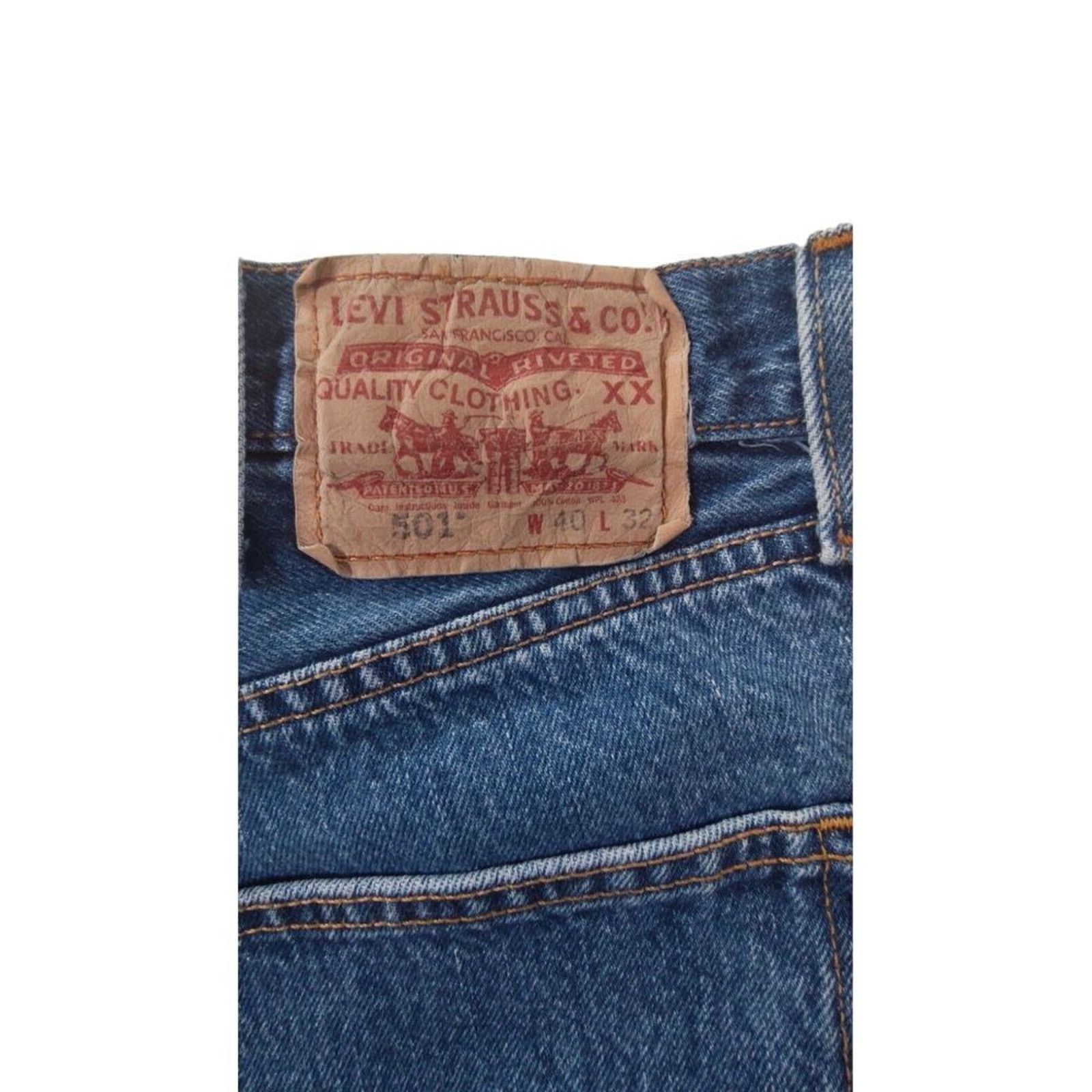 Levi's Levis 501 Vintage 1994 Jeans Men 40x32 Blue Button Fly Size US 40 / EU 56 - 8 Thumbnail