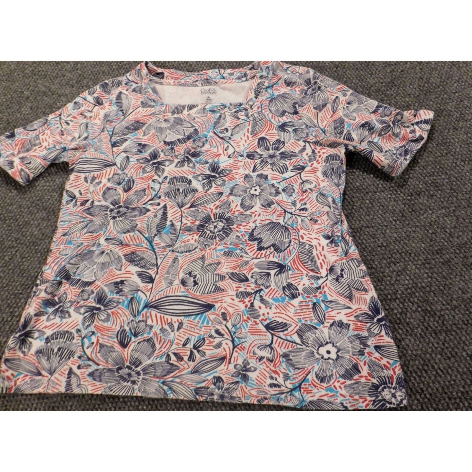 Croft & Barrow Croft & Barrow Womens Blouse XL pink floral pullover top Size XL / US 12-14 / IT 48-50 - 3 Thumbnail