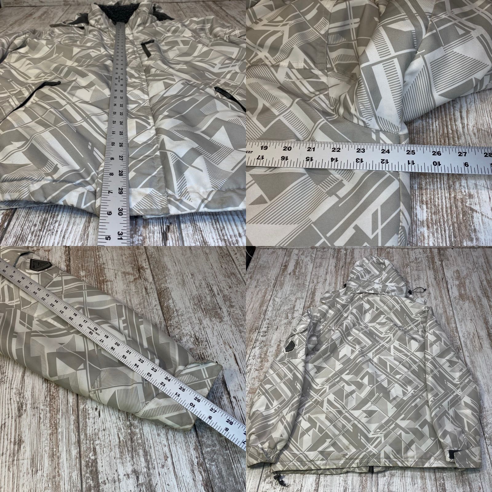 ZeroXposur Zero Xposure Snow Jacket Mens Medium Sherpa Lined White Gray RETRO DESIGN Size US M / EU 48-50 / 2 - 10 Thumbnail