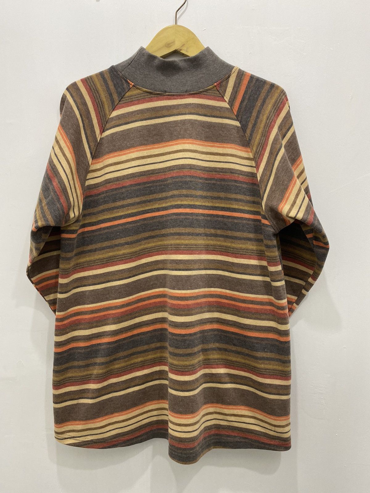 Vintage D Three Striped Vintage Earth Tone Nerdy Top Japanese Style Size ONE SIZE - 6 Thumbnail