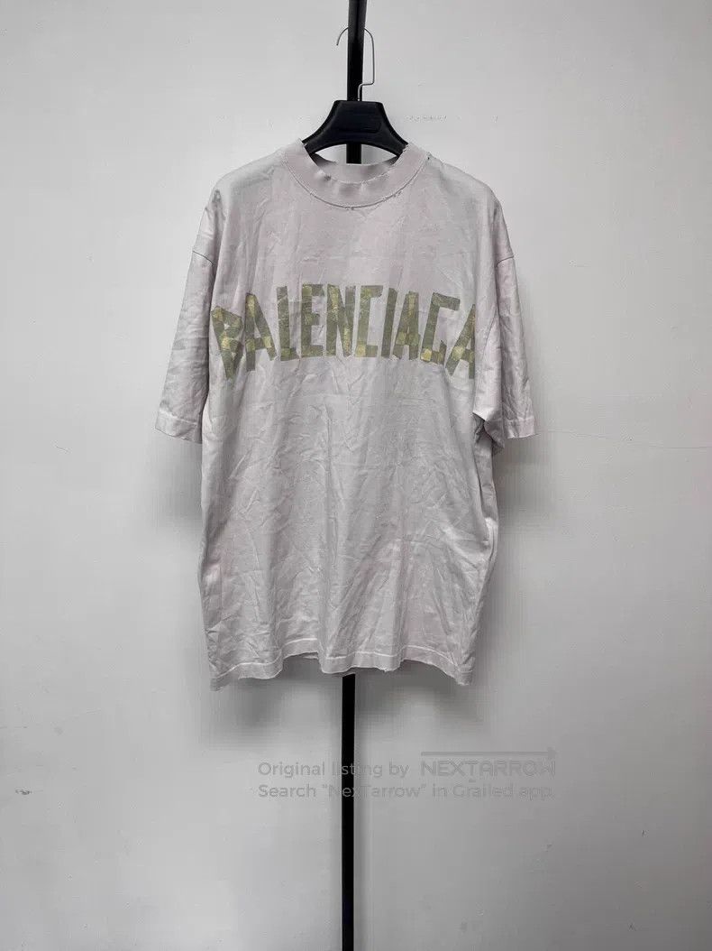 Balenciaga Balenciaga Letter Pattern Print Round Neck Short Sleeve T- Size US S / EU 44-46 / 1 - 1 Thumbnail