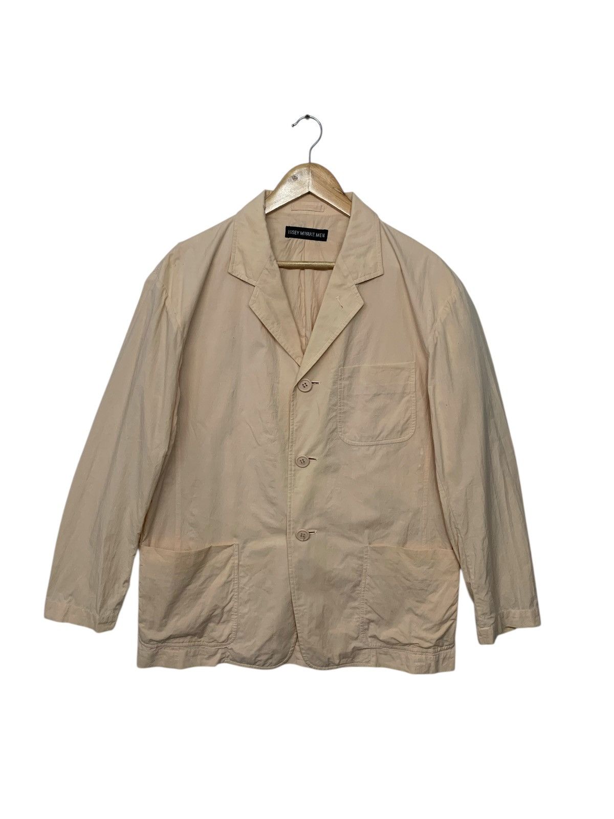 Designer × Issey Miyake × Japanese Brand Rare Issey Miyake Men Cotton Blazer Button Ups Size US L / EU 52-54 / 3 - 1 Thumbnail
