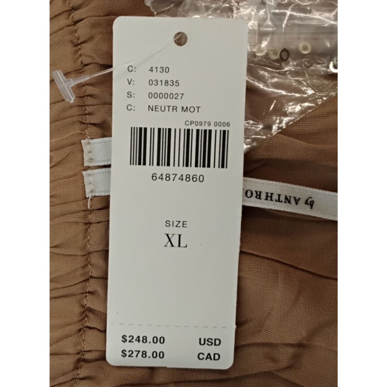 Anthropologie Anthropologie Maeve Dress Women's XL Neutral Sequins NWT Size XL / US 12-14 / IT 48-50 - 8 Thumbnail