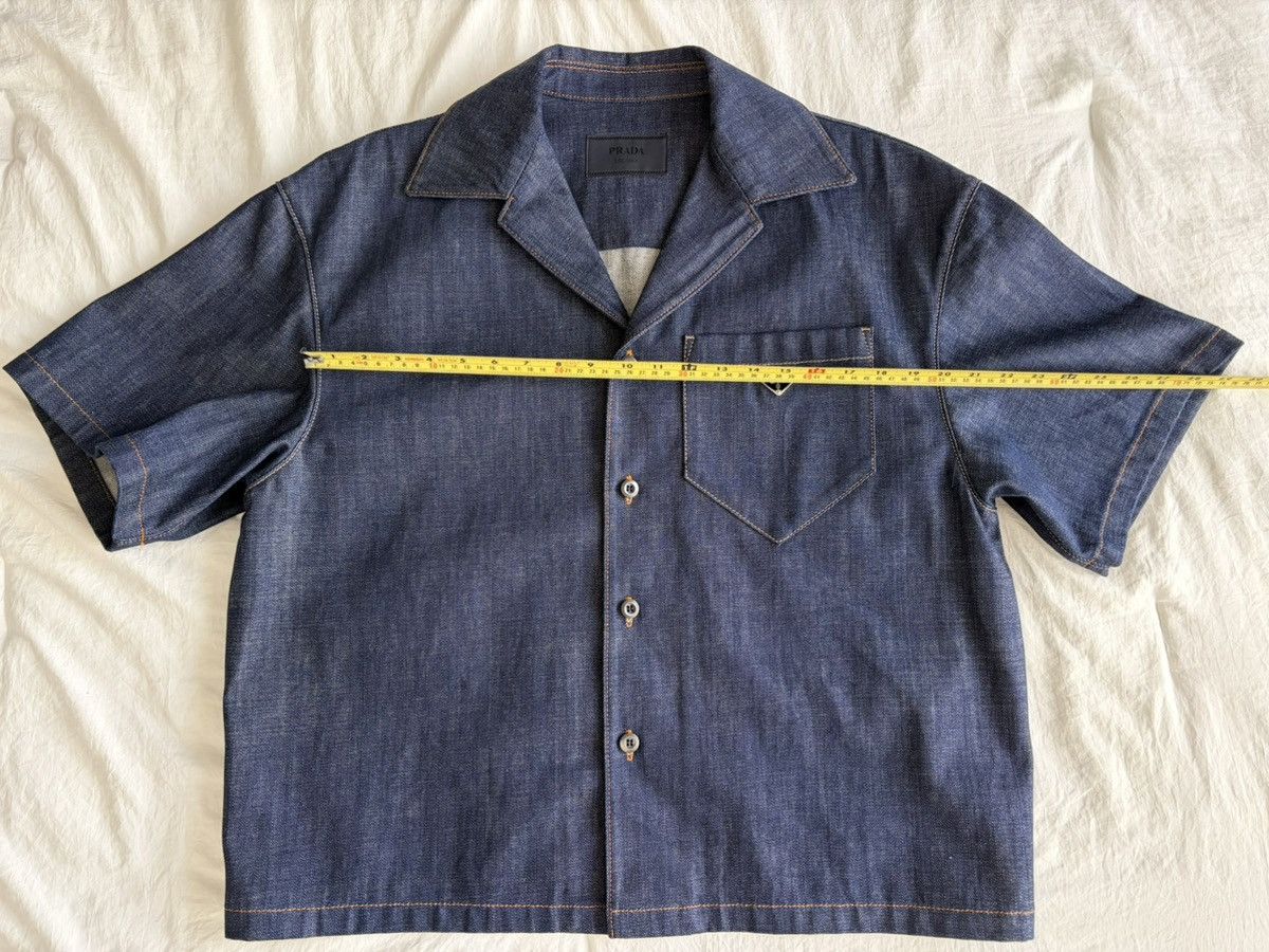 Prada Prada Selveged Denim Bowling Shirt Size US M / EU 48-50 / 2 - 6 Thumbnail