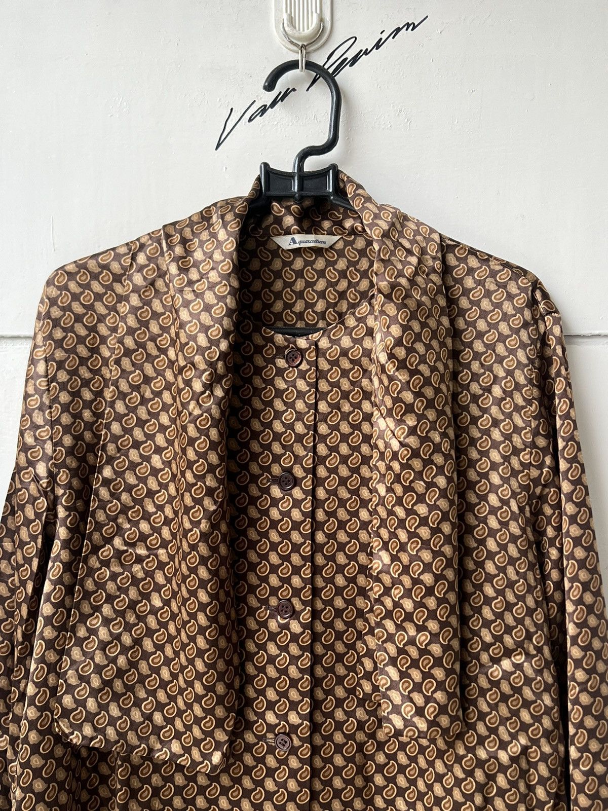 Aquascutum AQUASCUTUM Brown Motive Blouse Size US S / EU 44-46 / 1 - 3 Thumbnail