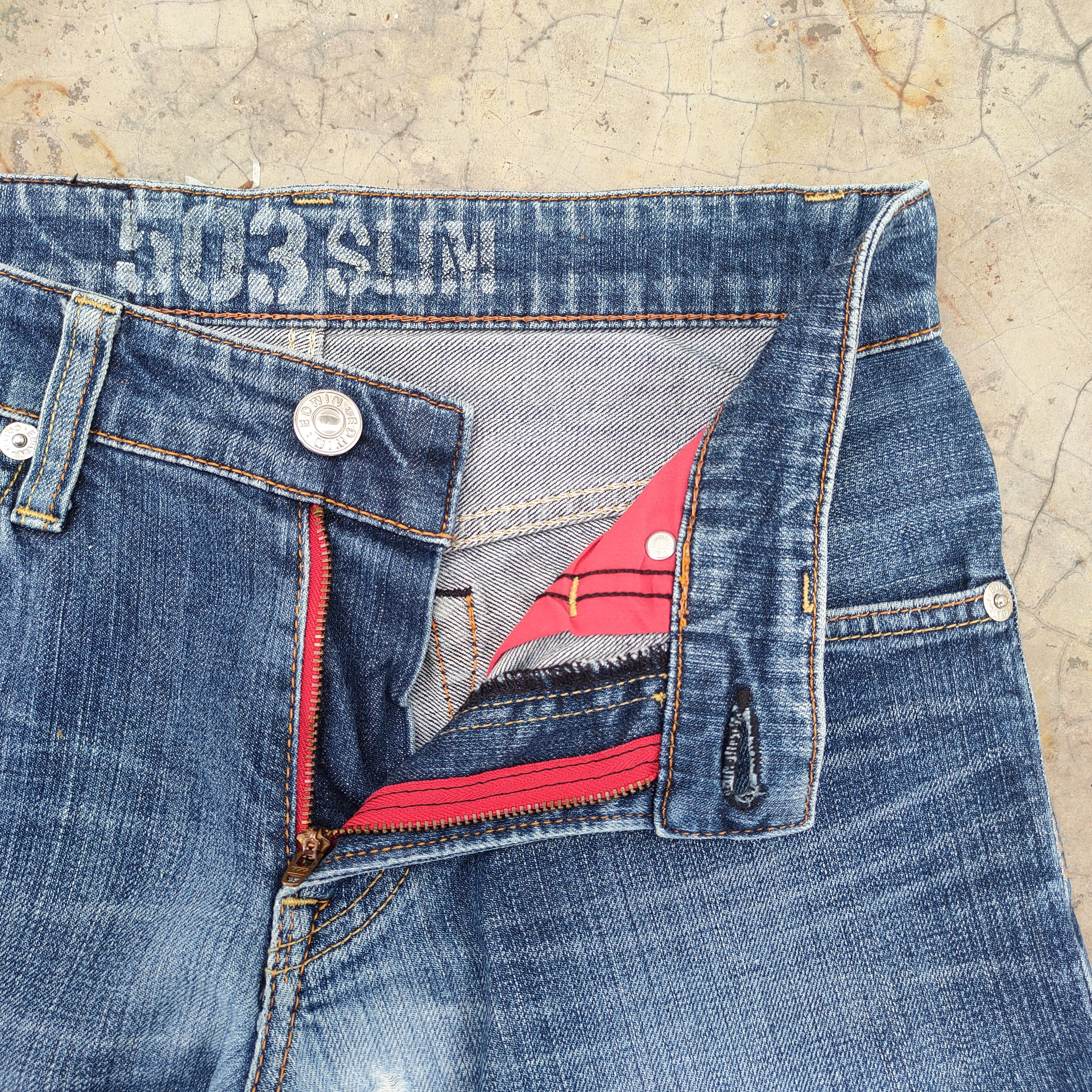 Edwin VINTAGE EDWIN BLUE TRIP FADED JEAN DENIM PANTS Size US 30 / EU 46 - 7 Thumbnail