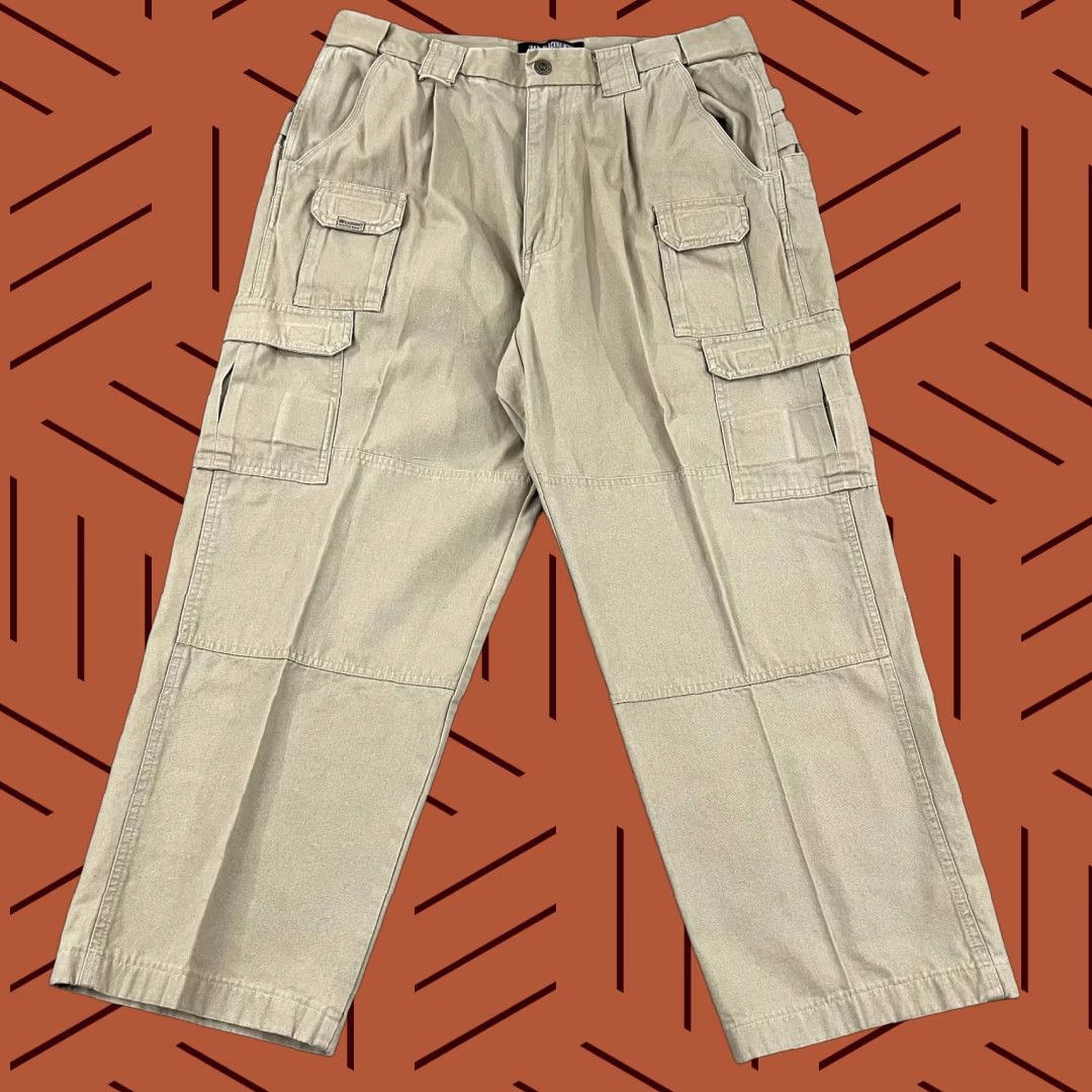 Vintage BLACKHAWK! Pants Men 38 x 30 Brown Utility Pockets Military Workwear Canvas Casual Jeans Trousers 5-Pocket Design Mens Size US 30 / EU 46 - 1 Thumbnail