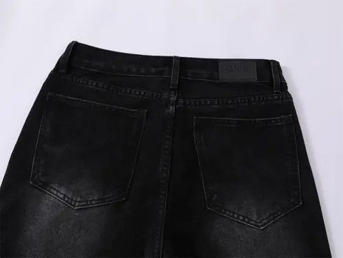 VIBE Men's hip-hop trend casual ink-splashed loose wide-leg jeans Size US 32 / EU 48 - 4 Thumbnail