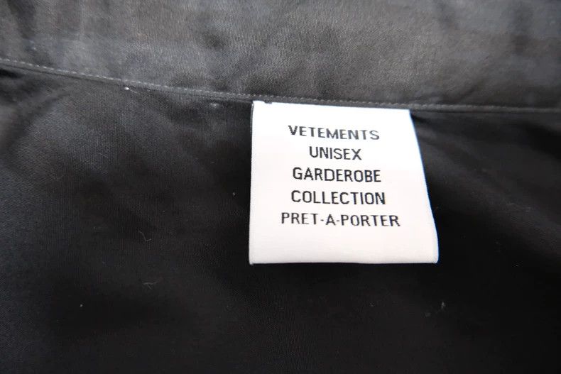 Vetements Vetements Letter Printed Collar Long Sleeve Shirt Men's Bl Size US XL / EU 56 / 4 - 6 Thumbnail