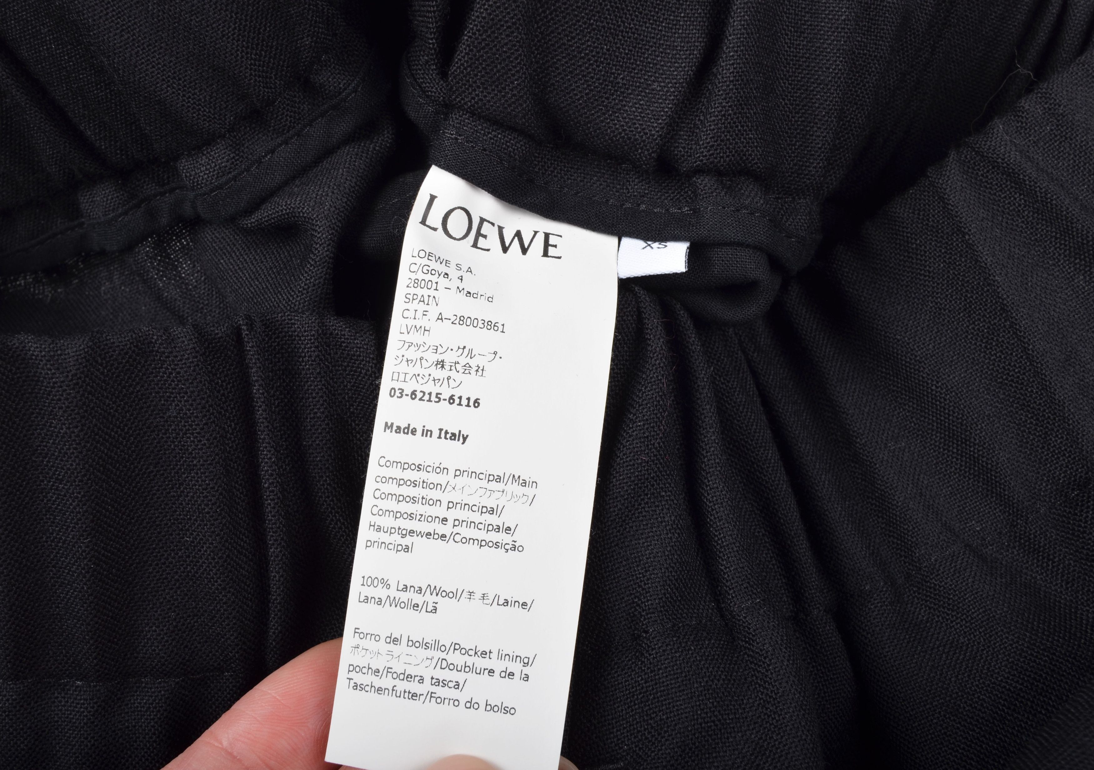 Loewe Loewe Black Wool Wide Leg Cropped Culottes Trousers Pants Size 24" / US 00 / IT 34 - 8 Thumbnail