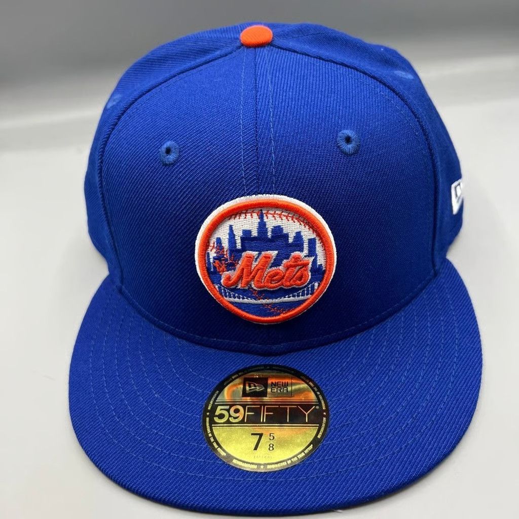 New Era New York Mets Hat Men 7 5/8 59Fifty New Era Fitted Cap New Size ONE SIZE - 1 Thumbnail
