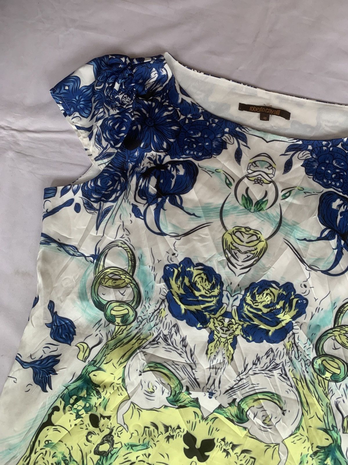 Just Cavalli Roberto Cavalli Vintage AOP Dress Size M / US 6-8 / IT 42-44 - 6 Thumbnail
