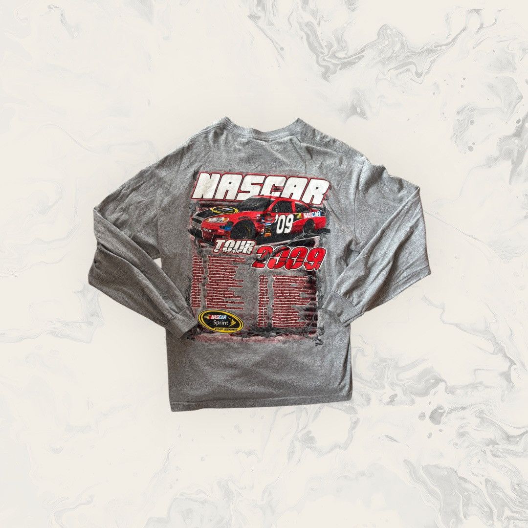 NASCAR × Vintage Vintage Racing Nascar 2009 Tour Longsleeve Graphic Shirt Size US XL / EU 56 / 4 - 2 Thumbnail