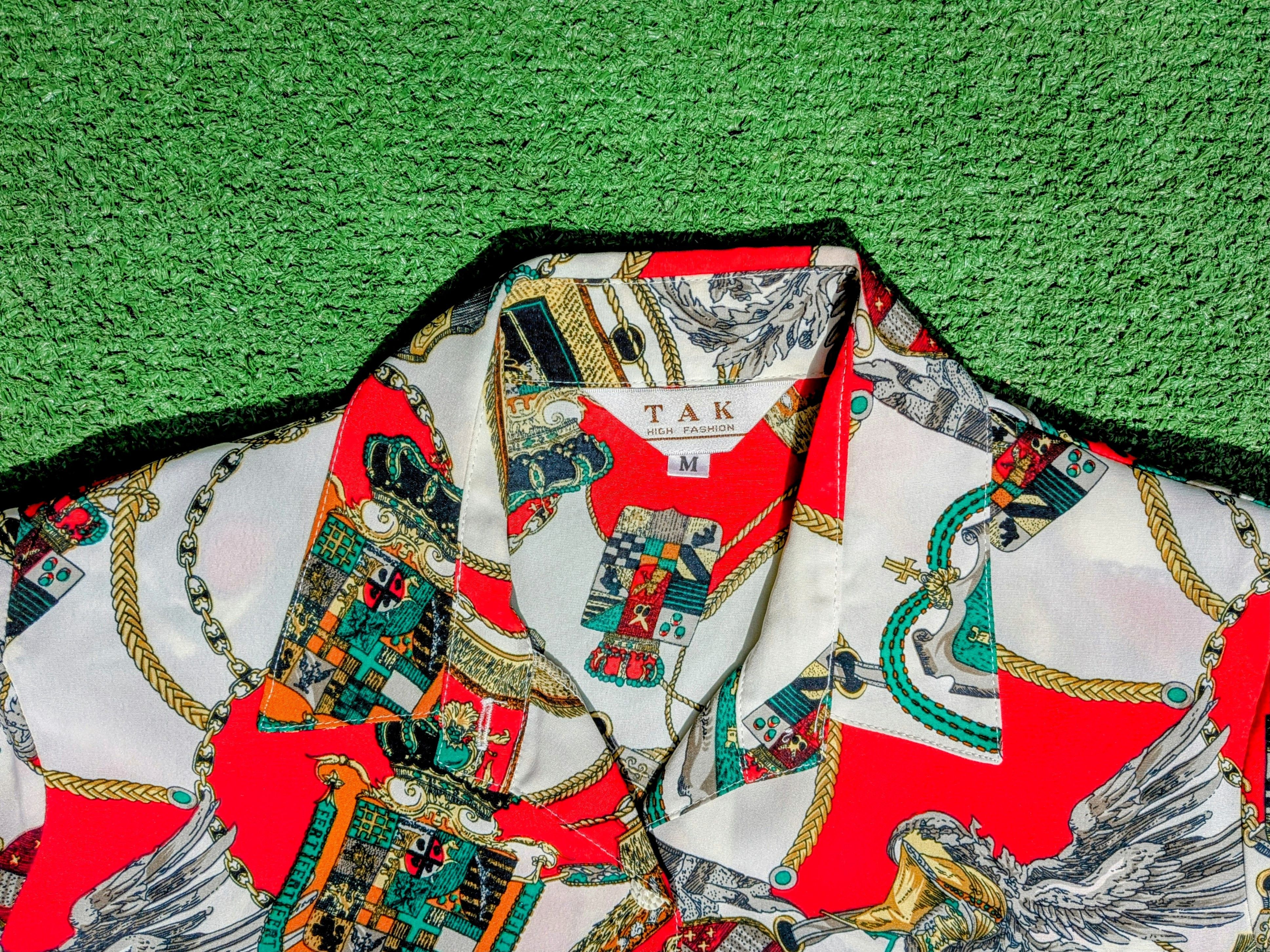 Other Women's TAK High Fashion Button Down Baroque/Heraldic Shirt Size M / US 6-8 / IT 42-44 - 6 Thumbnail