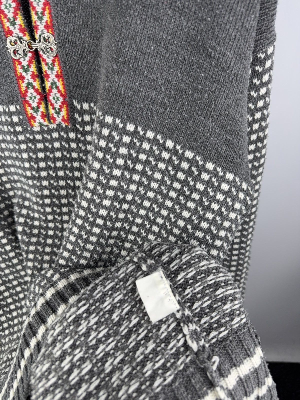 Designer × Vintage Vintage Norwegian Cardigan Sweater HPO Wool Look 48/50 Size US M / EU 48-50 / 2 - 3 Thumbnail