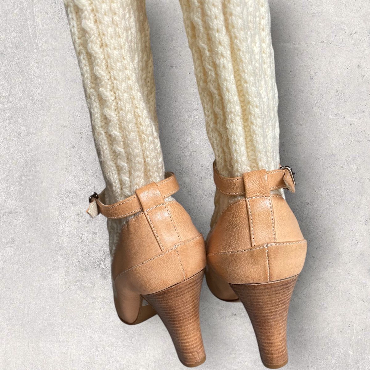 Veronique Branquinho FW06 Knit Sock Heels Boots Size US 7 / IT 37 - 3 Thumbnail