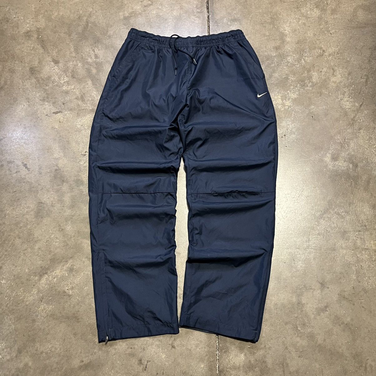Nike Vintage Nike Mini Swoosh Baggy Track Sweatpants Flare Swoosh Size US 33 - 1 Thumbnail
