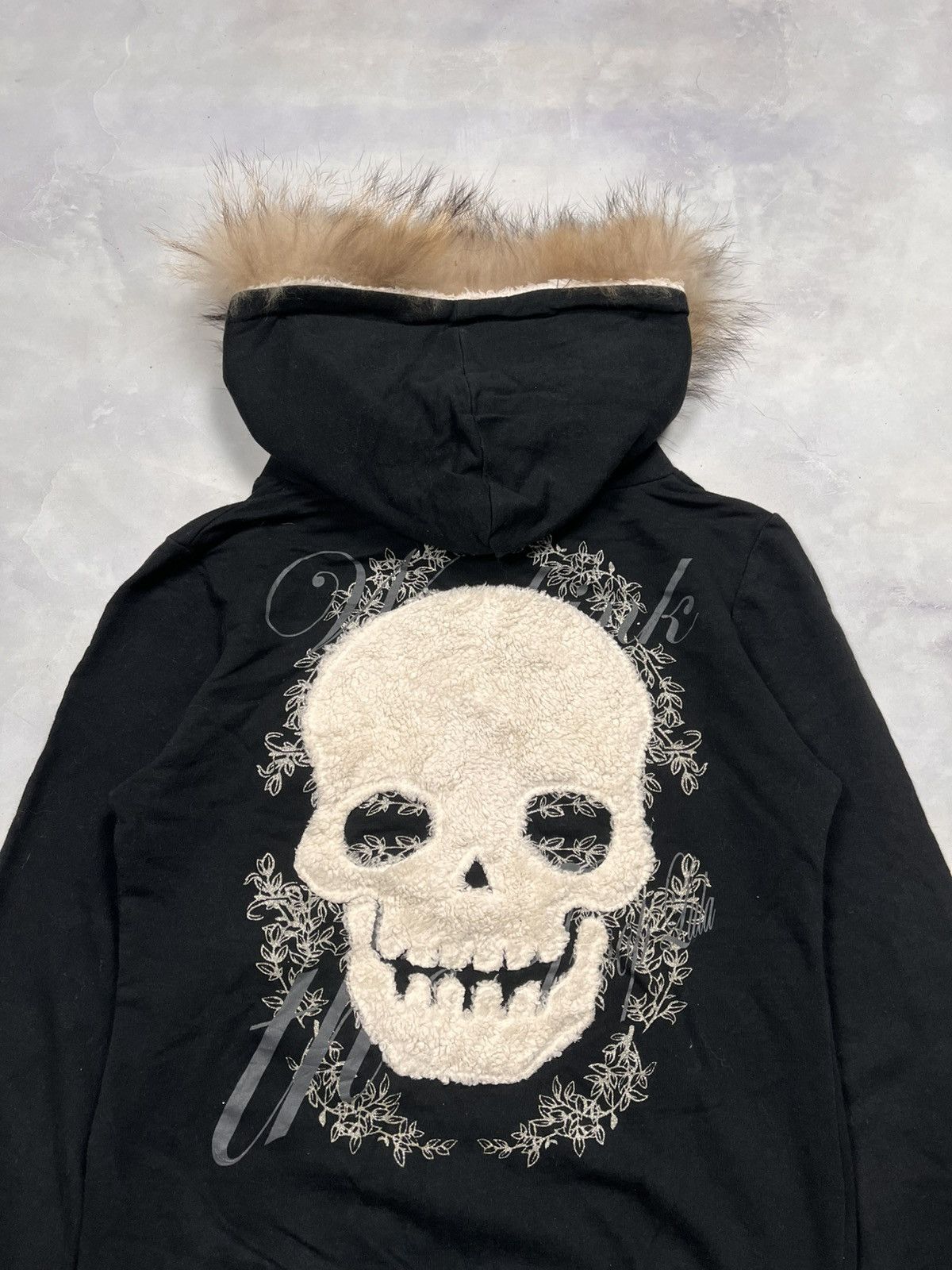 Japanese Brand Faux Fur Skull Hoodie M.K.R Size US S / EU 44-46 / 1 - 8 Thumbnail