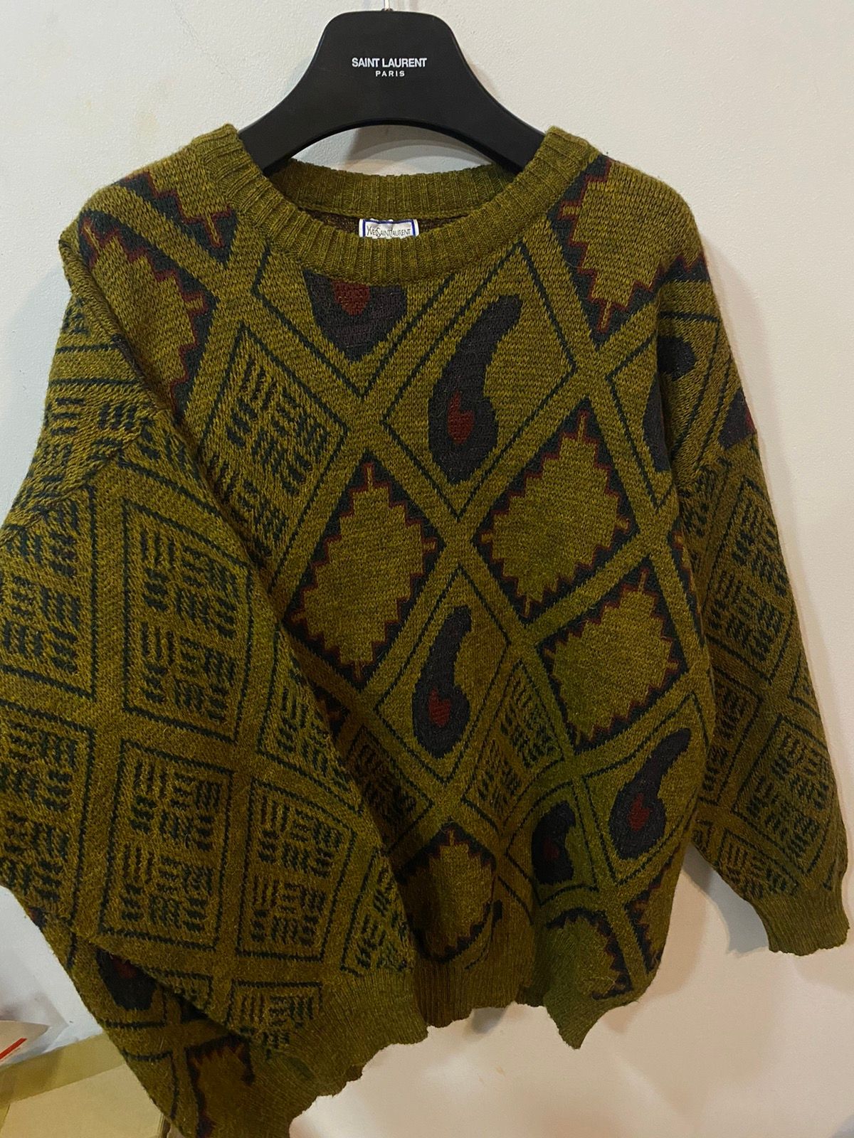 Vintage Wool 90’s YSL Sweater Knit Size US XXL / EU 58 / 5 - 6 Thumbnail