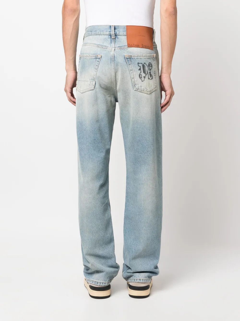 Palm Angels o1y0325 Denim Pant in Light Blue Size US 31 - 4 Thumbnail