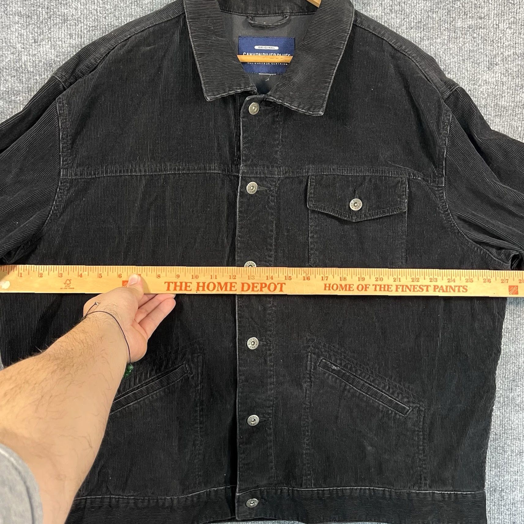 Vintage VINTAGE Canyon River Blues 90s Thick Corduroy Trucker Jacket Mens 2XL Black Size US XXL / EU 58 / 5 - 4 Thumbnail