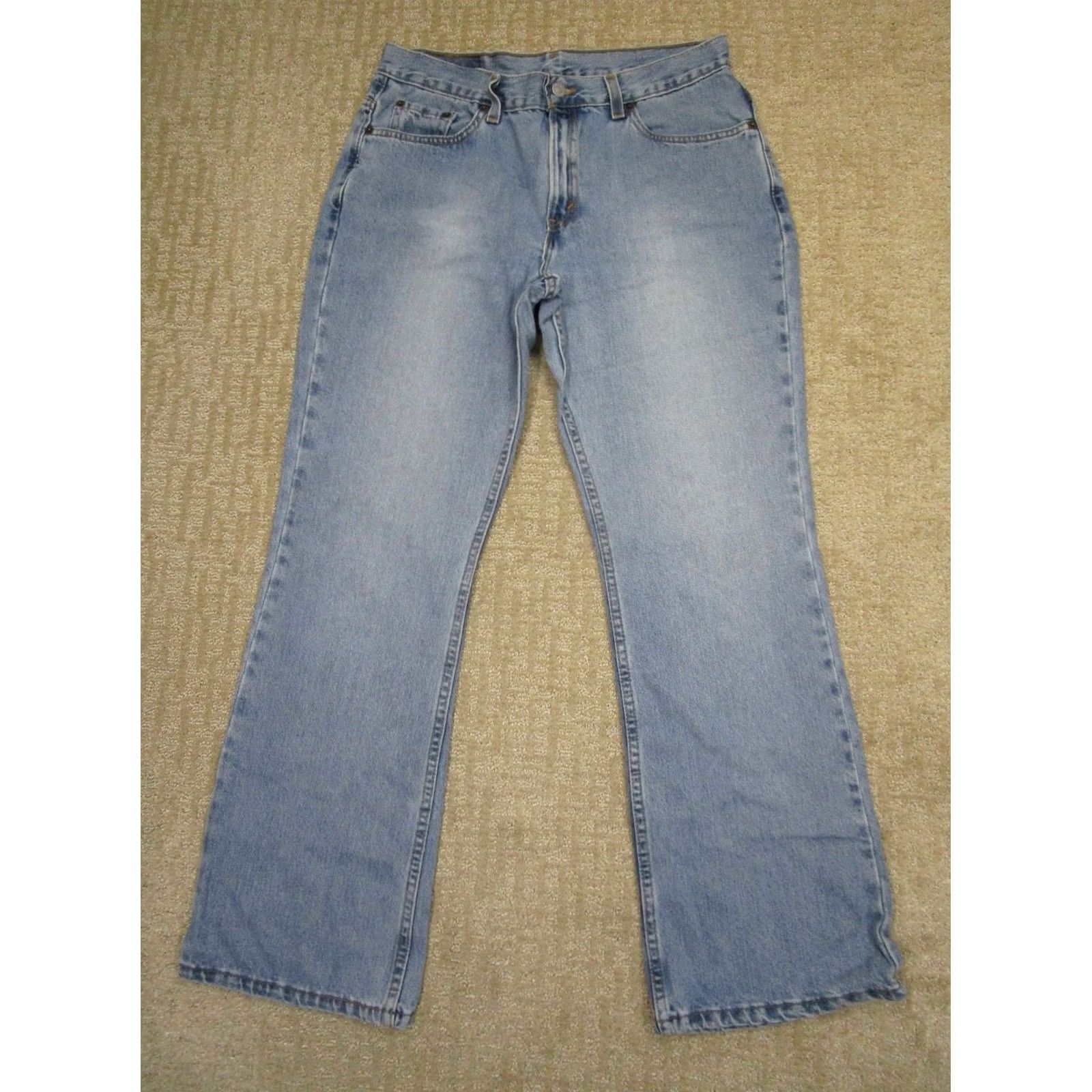Levi's VINTAGE Levi's Jeans Women 12 Blue Mid Rise Bootcut Pant Light Wash USA 515 Mens? Size 34" / US 12 / IT 48 - 2 Thumbnail