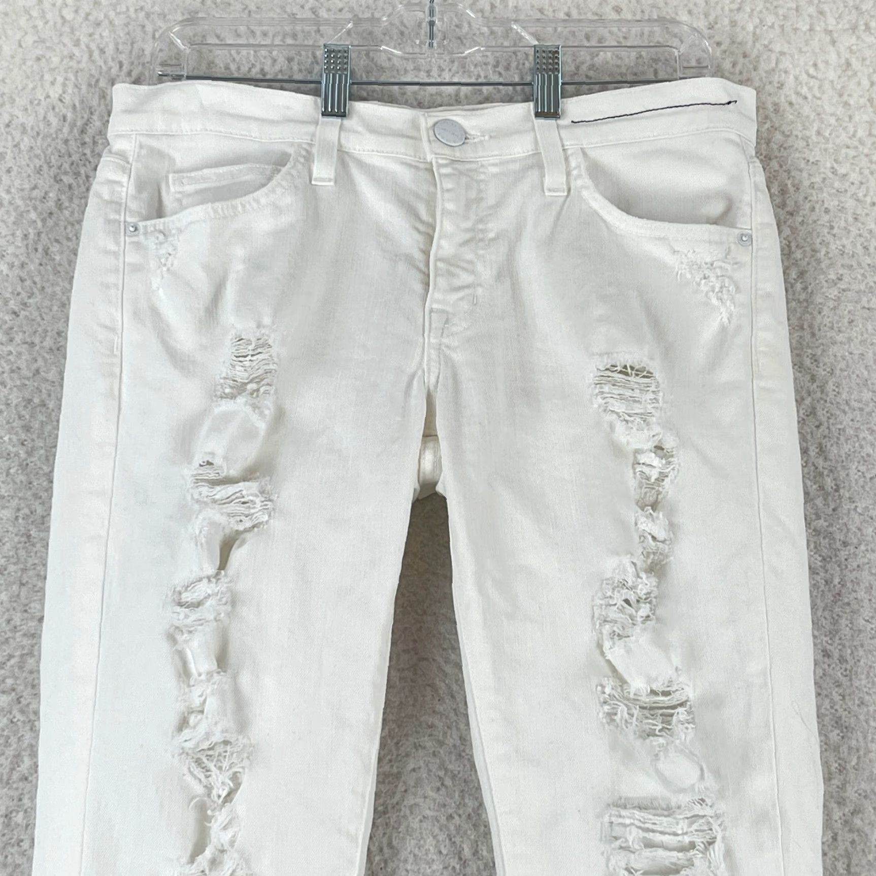 Vintage Current/Elliott The Fling Cropped Jeans Womens Size 26 White Mid-Rise Jeans Size 26" / US 2 / IT 38 - 2 Thumbnail