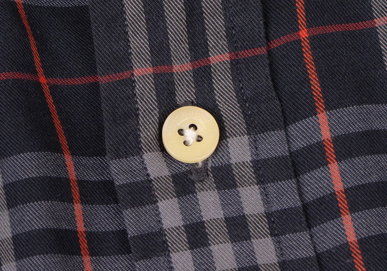 Burberry Cotton Button-Down Check Shirt in Navy Gray Red Size 41 Size US M / EU 48-50 / 2 - 5 Thumbnail