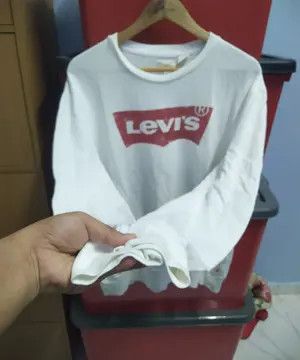 Levi's Levi's Classic Batwing Logo Sweatshirt White Size US L / EU 52-54 / 3 - 4 Thumbnail
