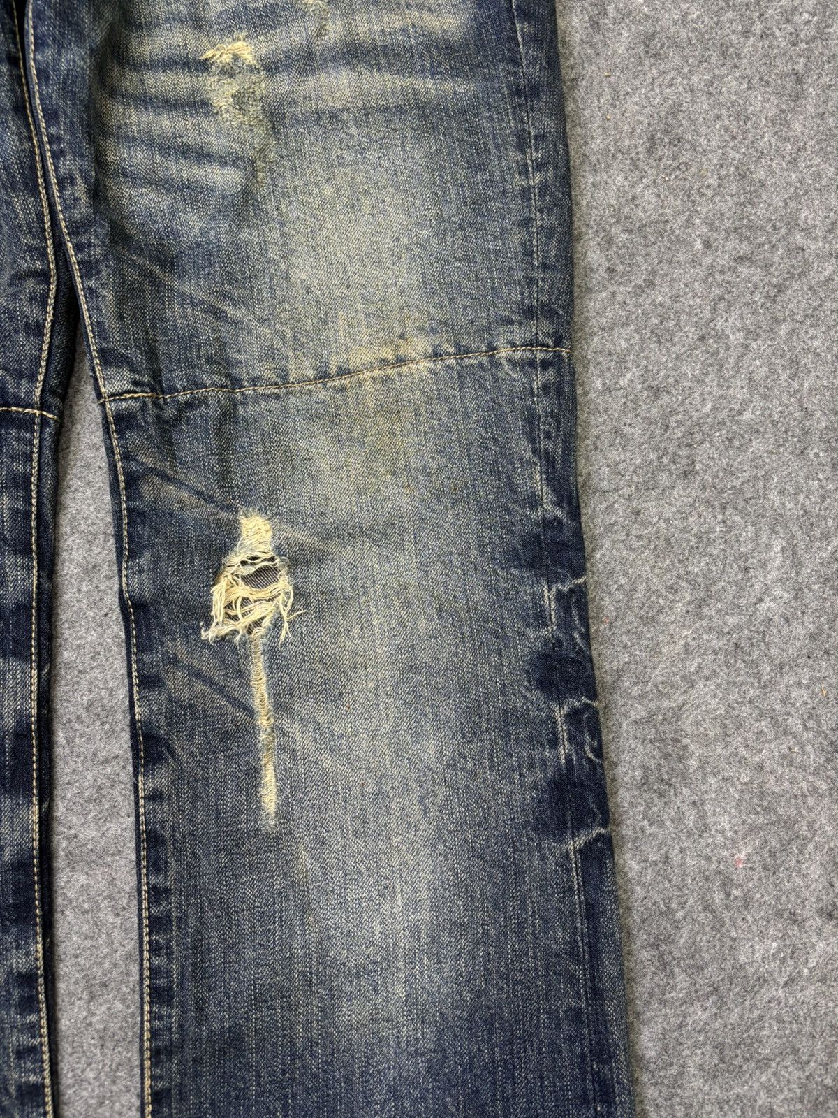 PPFM PPFM Double Waist Rust Wash Distressed Denim F778 Size US 32 / EU 48 - 5 Thumbnail