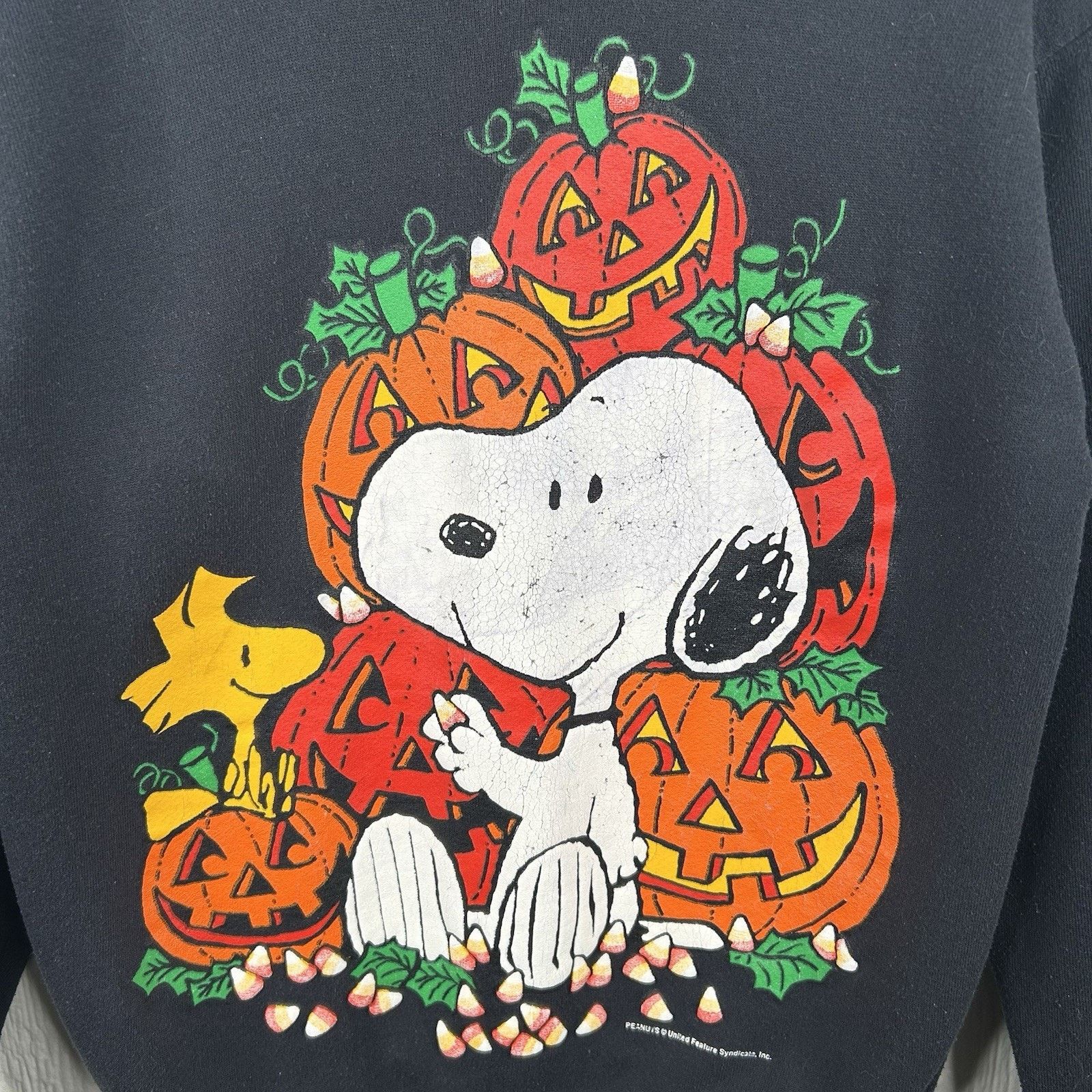 Vintage Vintage 80’s Graphic Snoopy Halloween Black Crew Size Small Size US S / EU 44-46 / 1 - 3 Thumbnail