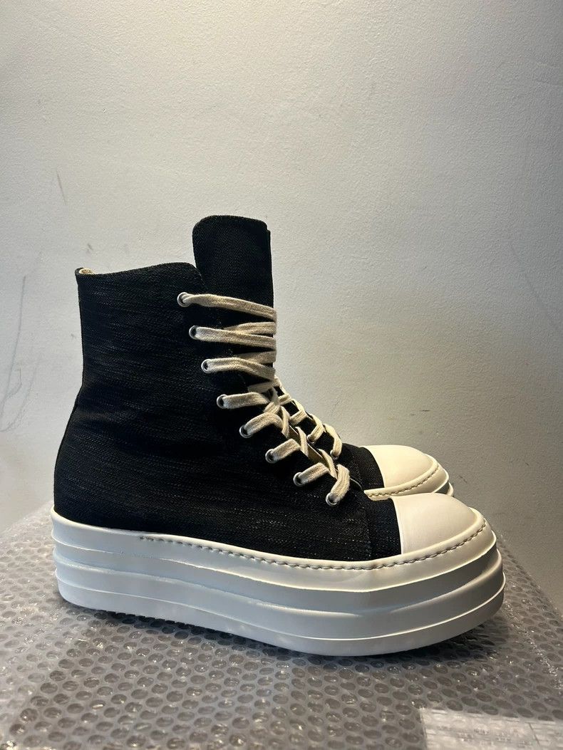 Rick Owens Rick Owens Wax surface thick-bottom double-layer double-li Size US 10 / EU 43 - 3 Thumbnail